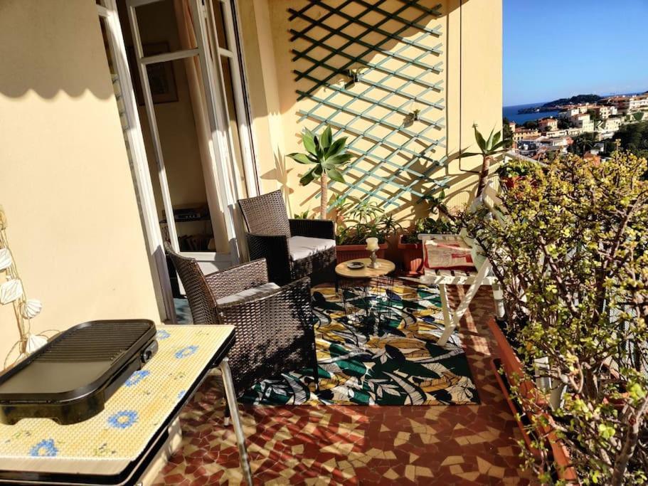 Vintage Flat On Villefranche Bay - Free Car Park Exteriér fotografie
