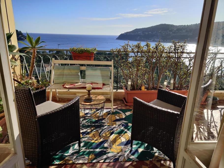 Vintage Flat On Villefranche Bay - Free Car Park Exteriér fotografie