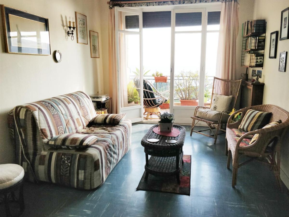 Vintage Flat On Villefranche Bay - Free Car Park Exteriér fotografie